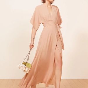 Reformation Winslow dress in blush